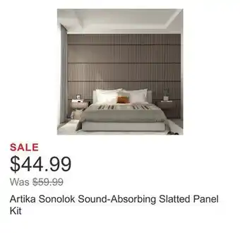 Costco Artika Sonolok Sound-Absorbing Slatted Panel Kit offer