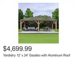 Costco Yardistry 12' x 24' Gazebo with Aluminum Roof offer