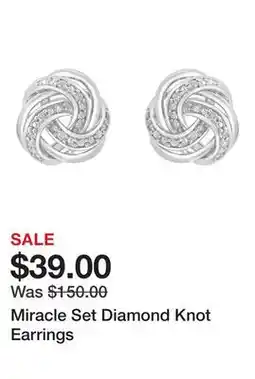 Belk Miracle Set Diamond Knot Earrings offer