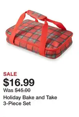 Belk Holiday Bake and Take 3-Piece Set offer