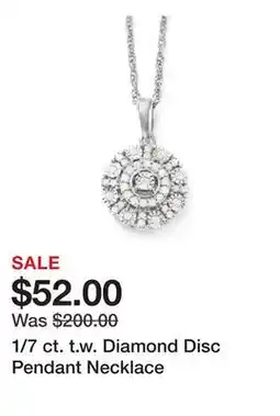 Belk 1/7 ct. t.w. Diamond Disc Pendant Necklace offer