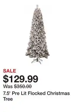 Belk 7.5' Pre Lit Flocked Christmas Tree offer