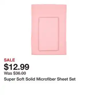 Belk Super Soft Solid Microfiber Sheet Set offer