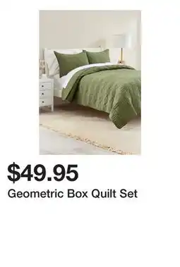 Belk Geometric Box Quilt Set offer