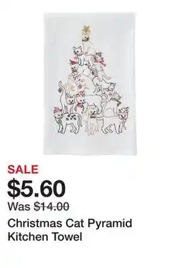 Belk Christmas Cat Pyramid Kitchen Towel offer