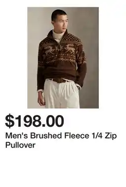 Belk Men's Brushed Fleece 1/4 Zip Pullover offer