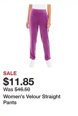 Belk Women's Velour Straight Pants offer