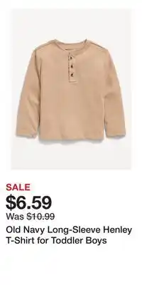Old Navy Old Navy Long-Sleeve Henley T-Shirt for Toddler Boys offer