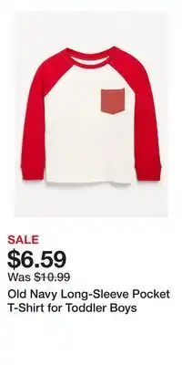 Old Navy Old Navy Long-Sleeve Pocket T-Shirt for Toddler Boys offer