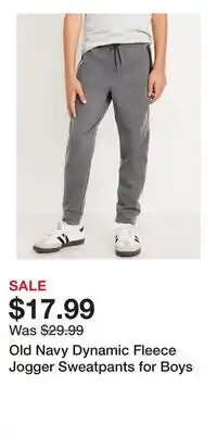 Old Navy Old Navy Dynamic Fleece Jogger Sweatpants for Boys offer