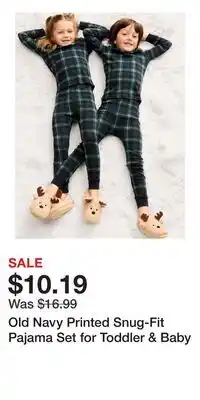 Old Navy Old Navy Printed Snug-Fit Pajama Set for Toddler & Baby offer