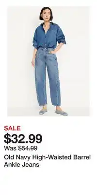 Old Navy Old Navy High-Waisted Barrel Ankle Jeans offer