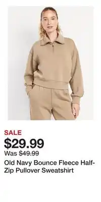 Old Navy Old Navy Bounce Fleece Half-Zip Pullover Sweatshirt offer