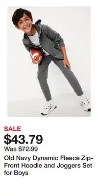Old Navy Old Navy Dynamic Fleece Zip-Front Hoodie and Joggers Set for Boys offer