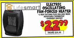 Ollie's Lifesmart ELECTRIC OSCILLATING FAN-FORCED HEATER offer