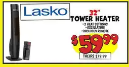 Ollie's Lasko 32 TOWER HEATER offer