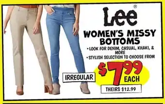 Ollie's Lee WOMEN'S MISSY BOTTOMS offer