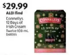 Aldi Connellys 12 Days of Irish Cream Twelve 100-mL bottles offer