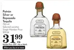 Pavilions Patrón Silver or Reposado Tequila offer