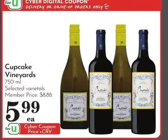 Pavilions Cupcake Vineyards offer