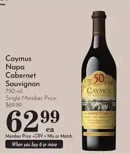 Pavilions Caymus Napa Cabernet Sauvignon offer