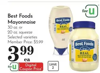 Pavilions Best Foods Mayonnaise offer