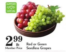 Pavilions Red or Green Seedless Grapes offer