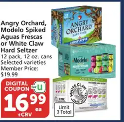 Vons Angry Orchard, Modelo Spiked Aguas Frescas or White Claw Hard Seltzer offer