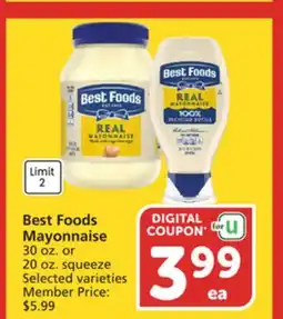 Vons Best Foods Mayonnaise offer