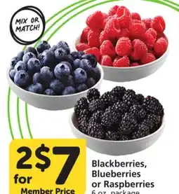 Vons Blackberries, Blueberries or Raspberries offer
