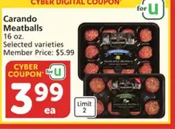 Vons Carando Meatballs offer