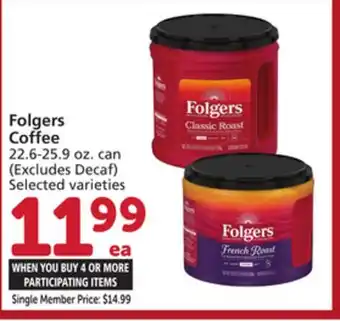 Vons Folgers Coffee offer