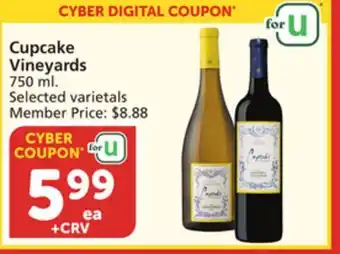 Vons Cupcake Vineyards offer