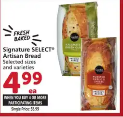 Vons Signature SELECT Artisan Bread offer