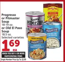 Vons Progresso or Pitmaster Soup 18-19 oz. or Old El Paso Soup 18.5 oz offer