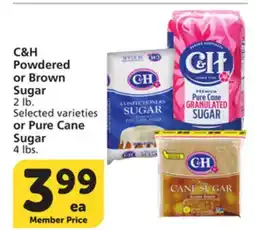Vons C & H Powdered or Brown Sugar 2 lb. or Pure Cane Sugar 4 lbs offer