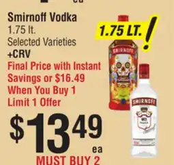 Smart & Final Smirnoff Vodka offer