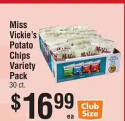 Smart & Final Miss Vickie's Potato Chips Variety Pack offer