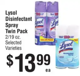 Smart & Final Lysol Disinfectant Spray Twin Pack offer