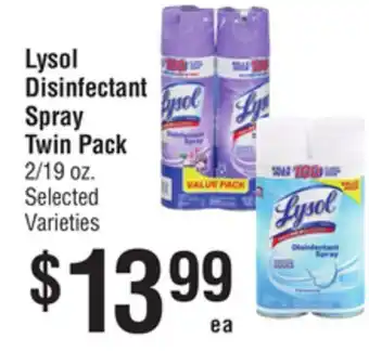 Smart & Final Lysol Disinfectant Spray Twin Pack offer