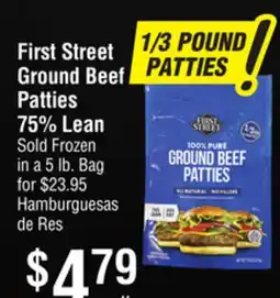 Smart & Final First Street Ground Beef Patties 75% Lean offer