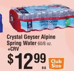 Smart & Final Crystal Geyser Alpine Spring Water offer