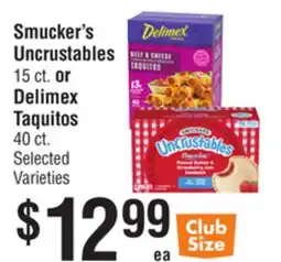 Smart & Final Smucker's Uncrustables or Delimex Taquitos offer