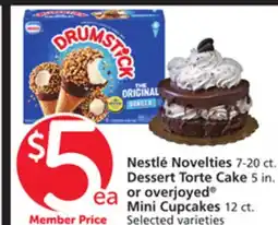 Albertsons Nestlé Novelties 7-20 ct. Dessert Torte Cake 5 in. or overjoyed Mini Cupcakes 12 ct offer