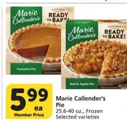 Albertsons Marie Callender's Pie offer