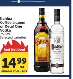 Albertsons Kahlúa Coffee Liqueur or Ketel One Vodka offer