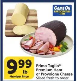 Albertsons Primo Taglio Premium Ham or Provolone Cheese offer