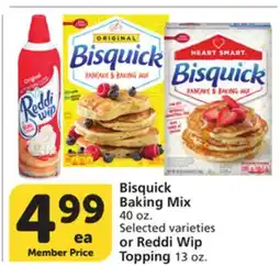Albertsons Bisquick Baking Mix 40 oz. or Reddi Wip Topping 13 oz offer