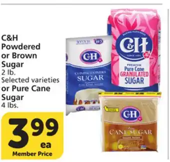 Albertsons C & H Powdered or Brown Sugar 2 lb. or Pure Cane Sugar 4 lbs offer