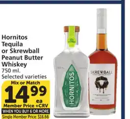 Albertsons Hornitos Tequila or Skrewball Peanut Butter Whiskey offer
